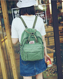 LuckyZ Womens Casual Style Lightweight Canvas Backpack School Bag Travel Daypack Medium Handbag