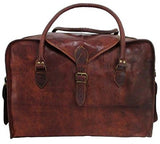 Vintage Crafts Leather 21 Inch Duffel Travel Gym Sports Overnight Weekend Leather Bag