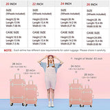 Unitravel Retro Rolling Suitcase Lightweight PU Trunk Luggage for Women