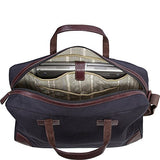 Scully Cambria Berkeley Travel Duffel Bag (Brown Leather & Midnight Navy