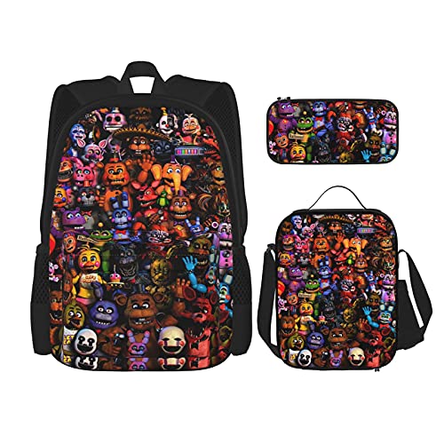 Travel Backpack Five Nights Of Freddy Backpack And Lunch Box