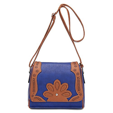 BIBITIME Hollow Leaf Crossbody Bag School Vintage Flower Messenger Shoulder Bag Travel Bag for