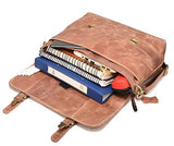 DH Shillong 15 Inch Retro Buffalo Hunter Leather Laptop Messenger Bag Office Briefcase College Bag