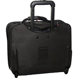 Mancini Leather Goods CompuRoller-Double Compartment Wheeled Laptop Briefcase