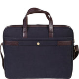 Scully Cambria Berkeley Laptop Brief (Brown Leather & Midnight Navy Canvas)