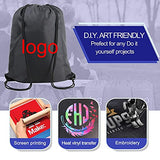 BeeGreen 2 Pieces 22.4"L x 18.1"W Drawstring Backpack Bags Bulk X-Large Sports Cinch Sack Gym String Bags Machine Washable Black