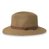 Wallaroo Hat Company Men's Outback Fedora - UPF 50+, Adjustable, Designed in Australia, Medium, Brown