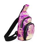 Aibearty Women Sequin Sling Bag Chest Crossbody Shoulder Bags Business Backpack Outdoor