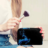 LEVEIS Starlight Deer Makeup Bag Cosmetic Bags Toiletry Travel Organizer for Women, Portable Storage Organzier for Cosmetics, Make Up Tools, Toiletries