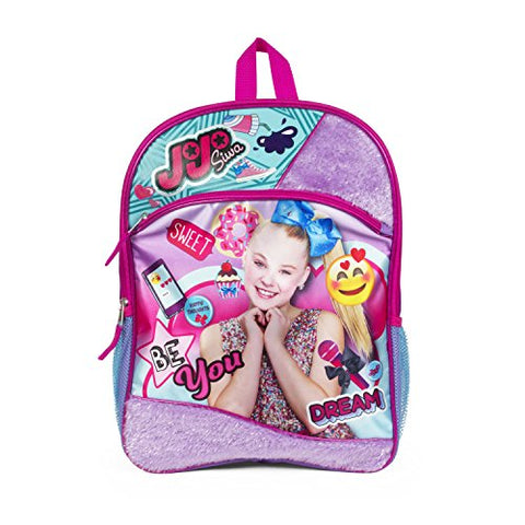 Nickelodeon JoJo Siwa Purple Sequin Emoji Be You 16" Inch Backpack Bag