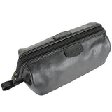 Carlucci Elite Leather Toiletry Kit - Black