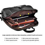 Vbiger Womens Backpack Pu Leather Casual Shoulder Bag Fashion Girls School Bag Daypack (Black)