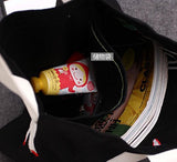 Bibitime Halloween Canvas Tote Bag Women Beach Crossbody Purse Handbag Reusable Shopping Bags