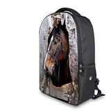 Bigcardesigns Fashion Horse Pattern Backpack Schoolbag For Boys Girls
