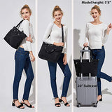 Lily & Drew Nylon Crossbody Bag for Women with Shoulder Strap, Luggage Strap, Laptop Sleeve (Black)