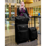 American Tourister Premium 4 Piece Lightweight Set (20" & 28" Spinners + Duffel & Boarding) (Black)