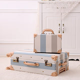 Unitravel Hardside Travel Luggage Vintage Floral Suitcase Stripe Spinner Wheels