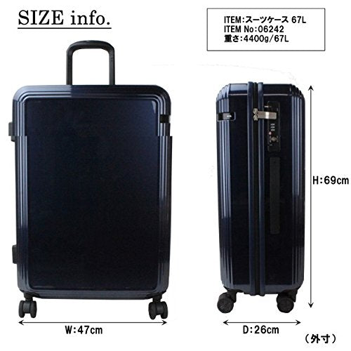 Shop ace.TOKYO RippleZ suitcase 06242 black Luggage Factory