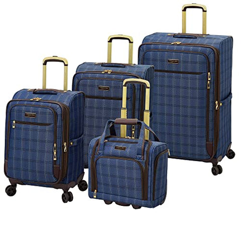 London Fog Brentwood II 4 Piece Set (with Under The Seat Bag), Blue ...