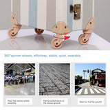 Unitravel Hardside Travel Luggage Vintage Floral Suitcase Stripe Spinner Wheels