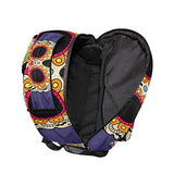 Backpack Travel Paisley Skull School Bookbags Shoulder Laptop Daypack College Bag for Womens Mens