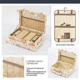 COTRUNKAGE Vintage Luggage Set 3 Piece Cute Travel Suitcase for Women with Cosmetic Case, Beige Floral