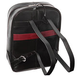 McKlein, L Series, Edison, Top Grain Cowhide Leather, 14" Leather Laptop Slim Backpack, Blk/Red (88136)