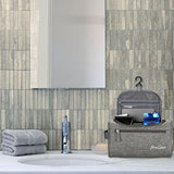 ProCase Toiletry Bag Travel Case with Hanging Hook, Dopp Kit Organizer for Accessories, Shampoo,