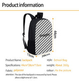 Bigcardesigns Black White Stripes Pineapple School Bag for Kifs Outdoor Casual Bagpack