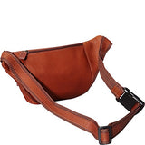 Mancini Leather Goods Colombian Leather Classic Waist Bag (Cognac)