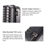 Chariot Luggage Light Weight PC+ABS Spinner Suitcase 20inch TSA Lock Available Gray