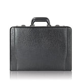 Solo Premium Leather 16 Inch Laptop Attaché, Hard-Sided With Combination Locks, Black