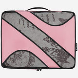 6 Set Packing Cubes,3 Various Sizes Travel Luggage Packing Organizers (Pink)