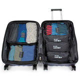 Miami CarryOn Set of 6 Packing Cubes, Luggage Organizer - 3 Cubes + 3 Pouches