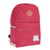 Damara Womens Pinstripe Canvas Daily Large Shoulders Bag,Red