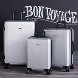 Revo Luna Hardside 3 Piece Luggage Set Spinner Silver Made In The Usa!