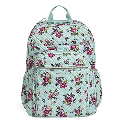Vera Bradley Iconic XL Campus Backpack, Signature Cotton, water bouquet
