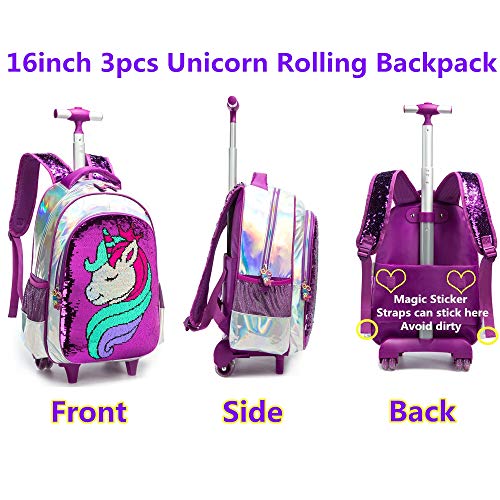 Unicorn Backpack Meetbelify Backpack With Wheels For Girls Cute
