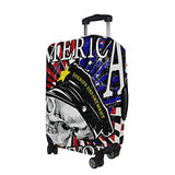 GIOVANIOR Skull America Motorcycle Poster Luggage Cover Suitcase Protector Carry On Covers