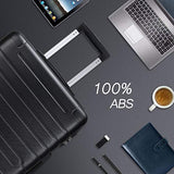 Flieks Luggage Sets 3 Piece Spinner Suitcase Lightweight 20 24 28 inch (Classic Black)