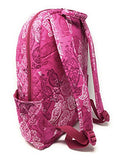 Vera Bradley Laptop Backpack (Updated Version) With Solid Color Interiors (Stamped Paisley With