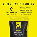 Ascent Native Fuel Whey Protein Powder - Chocolate - 2 lbs