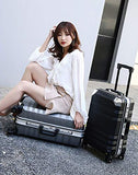 XDD Business Aluminum Frame Trolley Case,Pc Suitcase Universal Wheel 20 Inch Boarding Student Password Lock Luggage,G