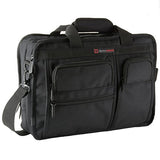 Alpine Swiss Conrad Messenger Bag 15.6 Inch Laptop Briefcase with Tablet Sleeve Black