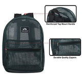 Trailmaker Classic Mesh Backpack - (17 Inch) with FREE Drawstring Bag. By Bell Pass Ventures