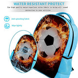 LORVIES Hot Soccer Ball Fires Flame Sports Backpack Kids School Book Bags for Elementary Primary Schooler for Boys