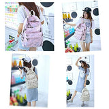 Fanci Flora Flower Prints Elementary School Rucksack Backpack for Teenage Girls Canvas Casual