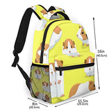 Casual Backpack,Cute Guinea Pig Poses Cartoon,Business Daypack Schoolbag For Men Women Teen