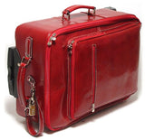 Floto Venezia Trolley, 21" Leather Rolling Carry On In Black