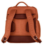 Mancini Leather Backpack with RFID Secure pocket for 15.6" Laptop in Cognac